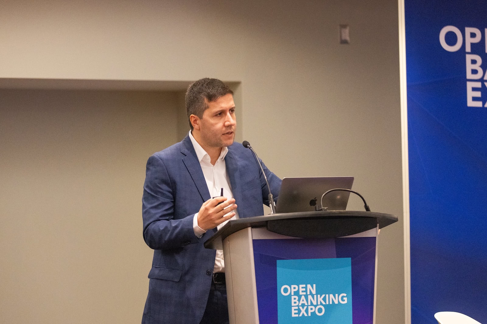 Paulo Barbosa, chief operating officer at Banfico, speaking at Open Banking Expo Canada 2026