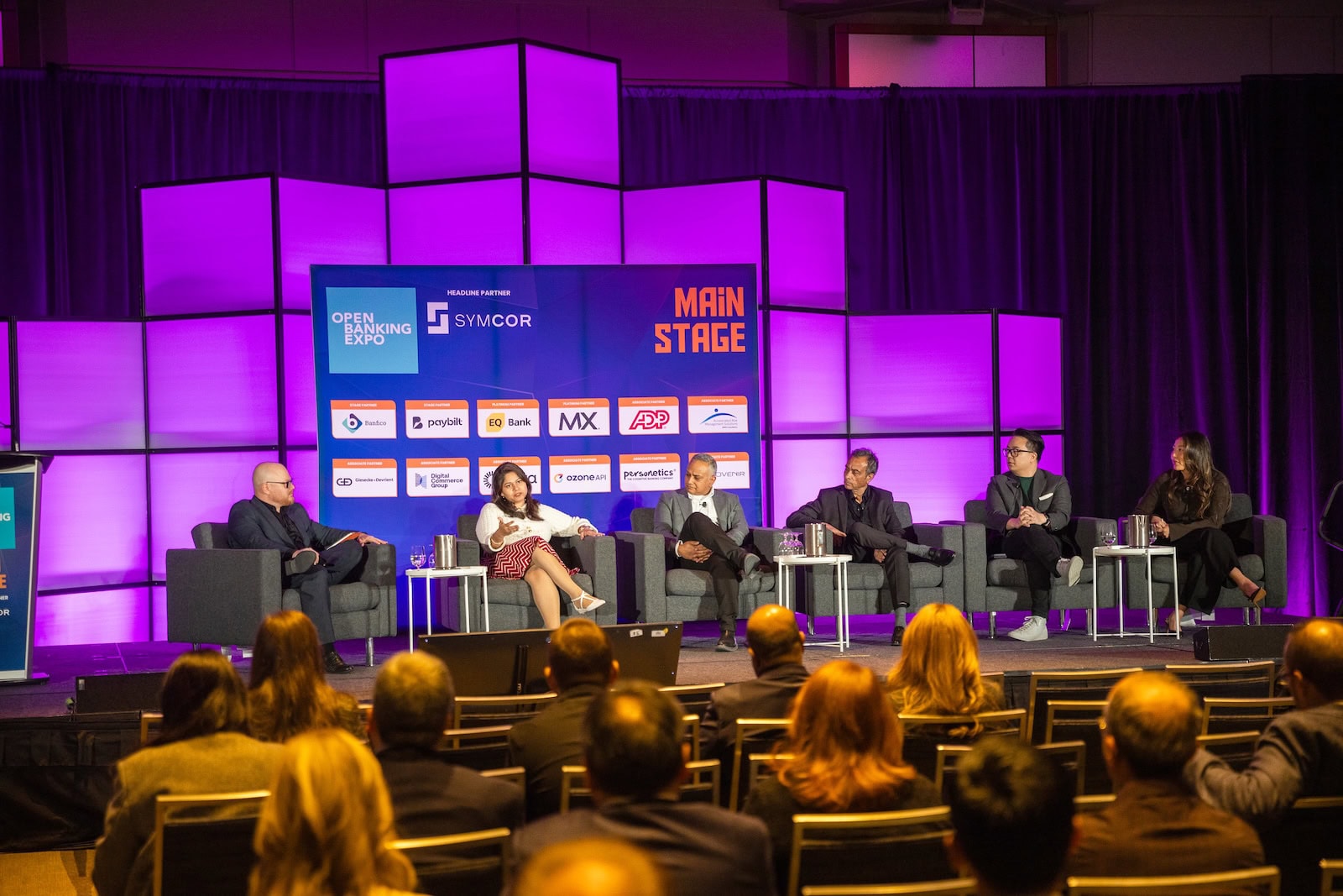 A Powerhouse Debate about commercializing Open Banking with speakers from Ozone API, CIBC, Plaid, Inverite, JP Morgan Chase and Beem Credit Union