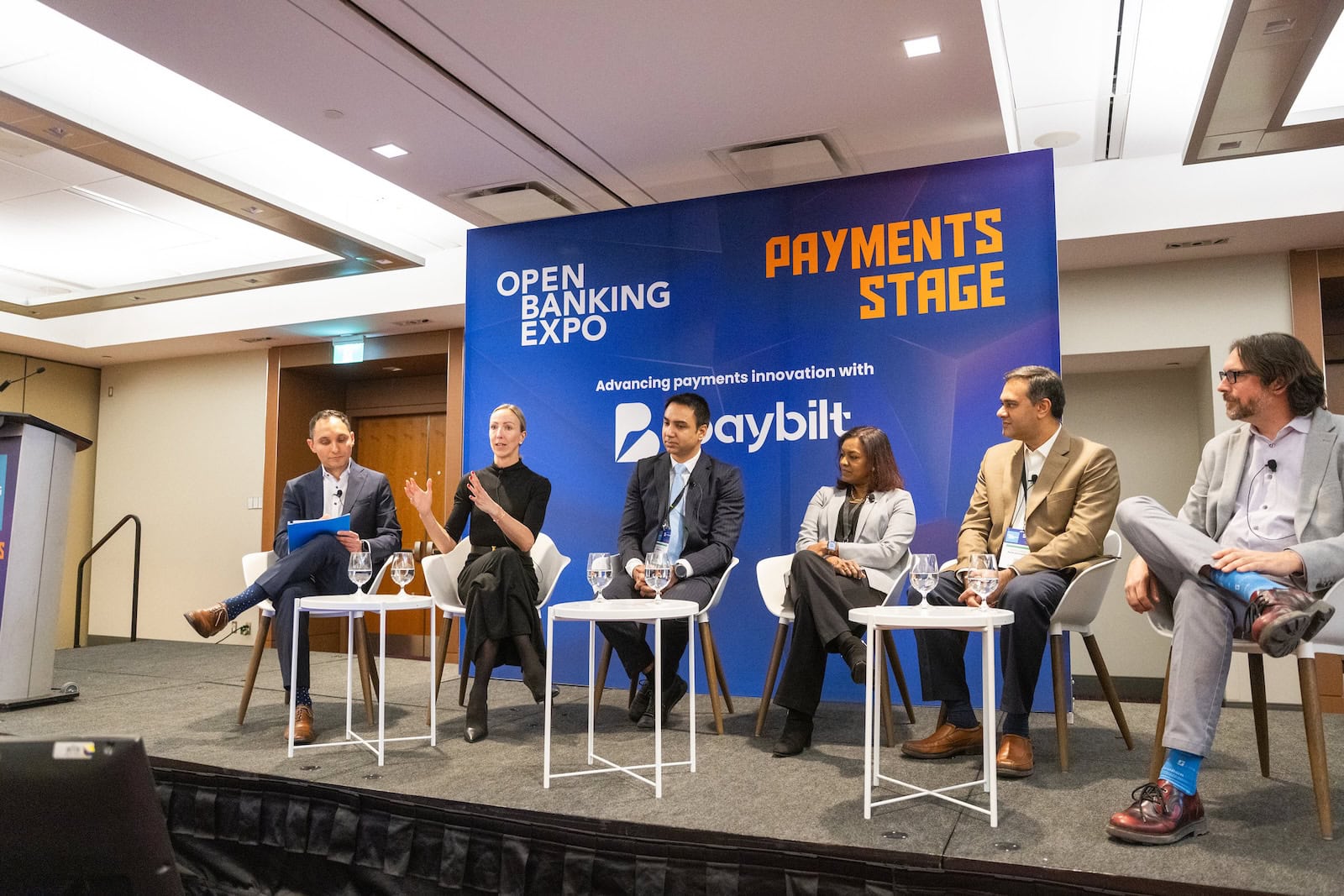 Leaders from Citi, JP Morgan, Bank of America, Symcor and Digital Commerce Group discussing Real-Time Rail at Open Banking Expo Canada